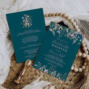 Multicolor Wildflower Green vrijgezellenweekend Kaart