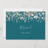 Multicolor Wildflower Green Wedding Reserved Sign (Achterkant)