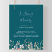 Multicolor Wildflower Groen in liefdevol Geheugent Poster