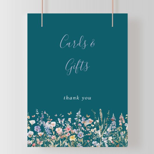 Multicolor Wildflower Groene Kaarten en Geschenken Poster