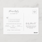 Multicolor Wildflower Menu Keuze RSVP Briefkaart (Achterkant)