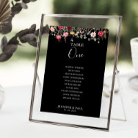 Multicolor Wildflower Tafel Nummer 1 Zitplaatskaar