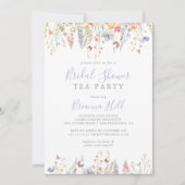 Multicolor Wildflower Vrijgezellenfeest Tea Party Kaart (Voorkant)