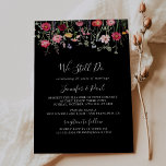 Multicolor Wildflower We doen nog steeds gelofte v Kaart<br><div class="desc">Deze veelkleurige wilde bloem die we nog steeds doen gelofte vernieuwing uitnodiging is perfect voor een moderne gelofte vernieuwing ceremonie en viering. Het ontwerp is voorzien van een veelkleurig assortiment van roze,  blush,  paarse,  geel,  wit,  violet,  rood,  bordeauxrode wilde bloemen in een zwarte achtergrond.</div>