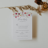Multicolor Wildflower Wedding Menu Keuze RSVP