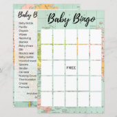 Multicolor World - Baby shower Bingo (Voorkant / Achterkant)