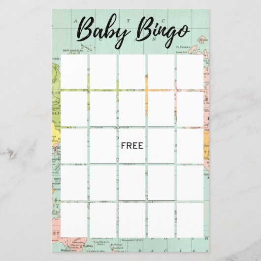 Multicolor World - Baby shower Bingo (Voorkant)
