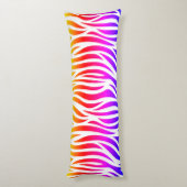 Multicolor Zebra Print Body Pillow Lichaamskussen (Achterkant (Verticaal))
