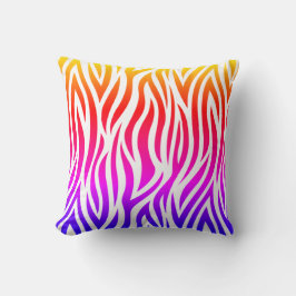 Multicolor Zebra Print Sierkussen