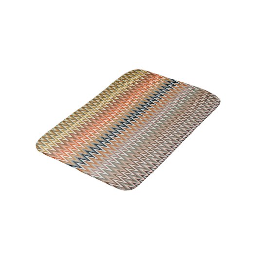 Multicolor Zigzag Patroon Badmat (Gekanteld)