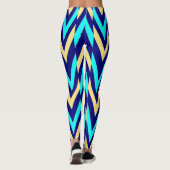 Multicolor zigzag patroon "Ratti_Creative_Arts Leg Leggings (Achterkant)