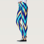 Multicolor zigzag patroon "Ratti_Creative_Arts Leg Leggings (Links)
