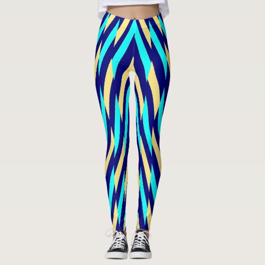 Multicolor zigzag patroon "Ratti_Creative_Arts Leg Leggings (Voorkant)