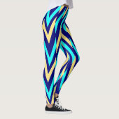 Multicolor zigzag patroon "Ratti_Creative_Arts Leg Leggings (Rechts)