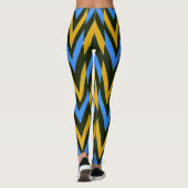 Multicolor zigzag patroon "Ratti_Creative_Arts Leg Leggings (Achterkant)