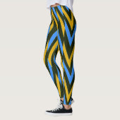 Multicolor zigzag patroon "Ratti_Creative_Arts Leg Leggings (Links)