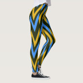 Multicolor zigzag patroon "Ratti_Creative_Arts Leg Leggings (Rechts)