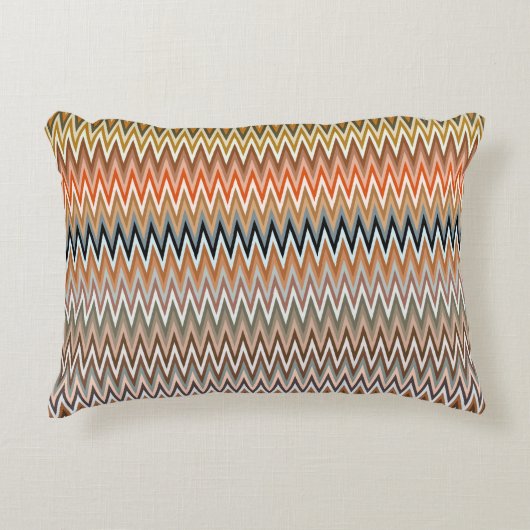 Multicolor Zigzag Pattern Accent Kussen (Voorkant)