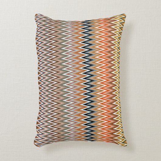 Multicolor Zigzag Pattern Accent Kussen (Voorkant(Verticaal))