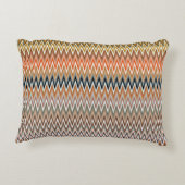 Multicolor Zigzag Pattern Accent Kussen (Achterkant)