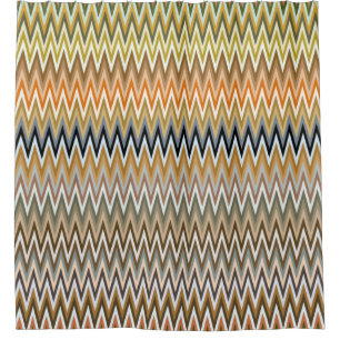 Multicolor Zigzag Pattern Douchegordijn