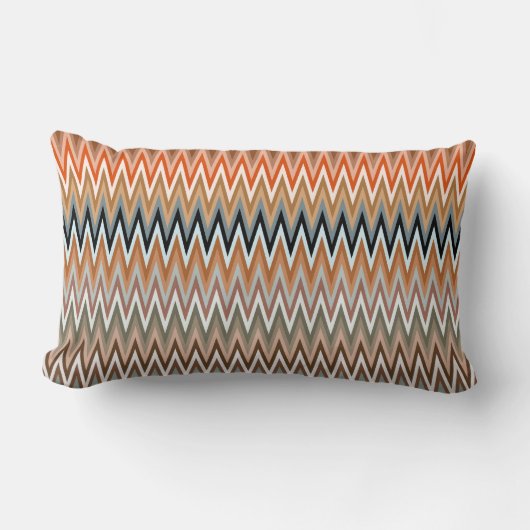 Multicolor Zigzag Pattern Kussen (Voorkant)