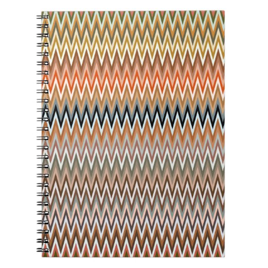 Multicolor Zigzag Pattern Notitieboek (Voorkant)