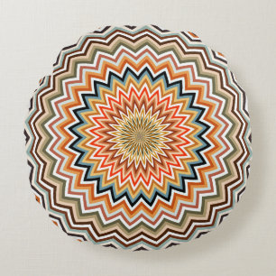 Multicolor Zigzag Pattern Rond Kussen