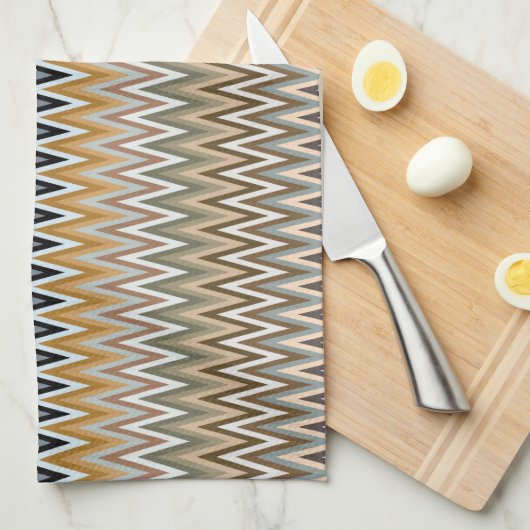 Multicolor Zigzag Pattern Theedoek (Quarter Fold)