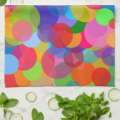 Multicolorcirkels en Stippen Theedoek (Gevouwen)