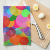 Multicolorcirkels en Stippen Theedoek (Quarter Fold)