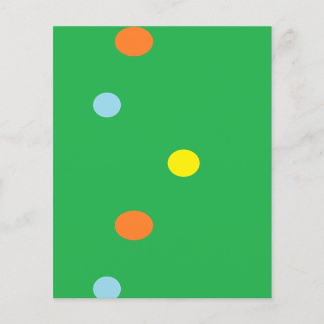 Multicolorcirkels op groen (Voorkant)