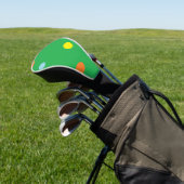 Multicolorcirkels op groen golfheadcover (Insitu)