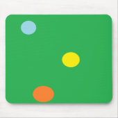 Multicolorcirkels op groen muismat (Voorkant)