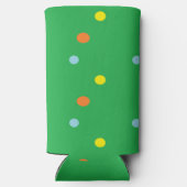 Multicolorcirkels op groen seltzer blikjeskoeler (Achterkant)