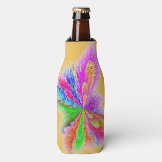 Multicolore Butterfly Art Flesjeskoeler (Fles Voorkant)