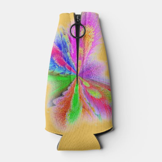 Multicolore Butterfly Art Flesjeskoeler (Achterkant)