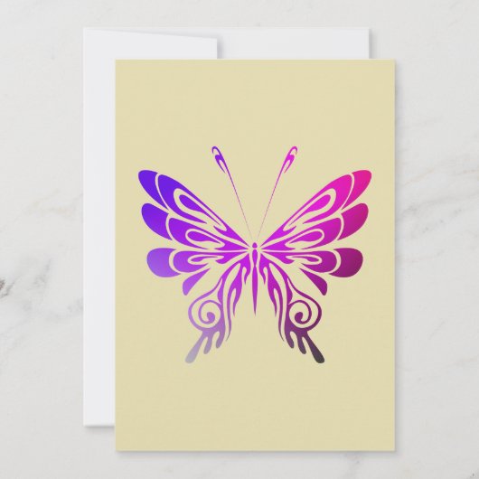  Multicolore Fancy Butterfly Generische Partij Kaart (Achterkant)