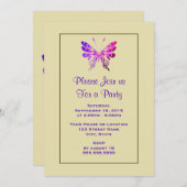  Multicolore Fancy Butterfly Generische Partij Kaart (Voorkant / Achterkant)