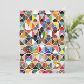 Multicolore geometrische patronen met octagonvorme kaart (Staand voorkant)