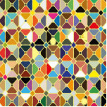Multicolore geometrische patronen met octagonvorme staand fotobeeldje<br><div class="desc">Dit ontwerp is perfect voor iedereen en iedereen! Houd dit artistieke patroon vast voor unieke kleding en decor.</div>
