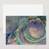 Multicolore Gold Alcohol Ink Liquid Abstract Art (Voorkant / Achterkant)