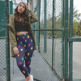 Multicolore harten leggings