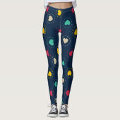 Multicolore harten leggings (Voorkant)