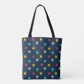 Multicolore harten tote bag (Achterkant)