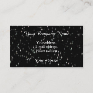 Multicolore pastelsterren / zwarte achtergrond visitekaartje