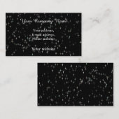 Multicolore pastelsterren / zwarte achtergrond visitekaartje (Voorkant / Achterkant)