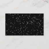 Multicolore pastelsterren / zwarte achtergrond visitekaartje (Achterkant)