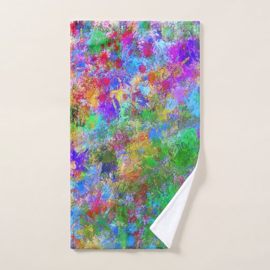 Multicolore Waterverf Design Bad Handdoek (Handdoek)