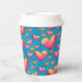 Multicolore Waterverf — Harthecardpapierbekertjes Papieren Bekers (Achterkant)